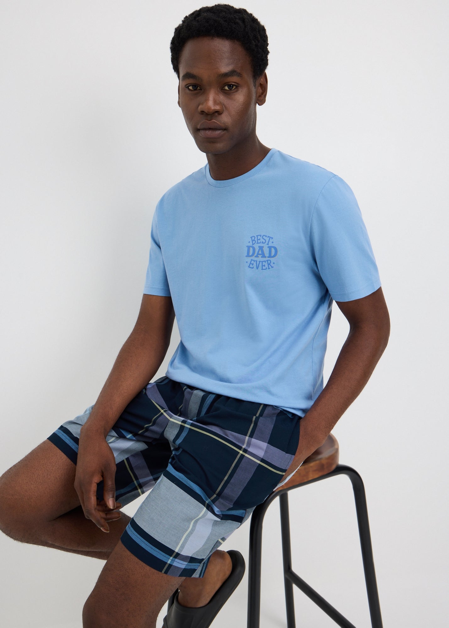 Blue Best Dad Ever Father's Day Short Pyjama Set - S | Matalan