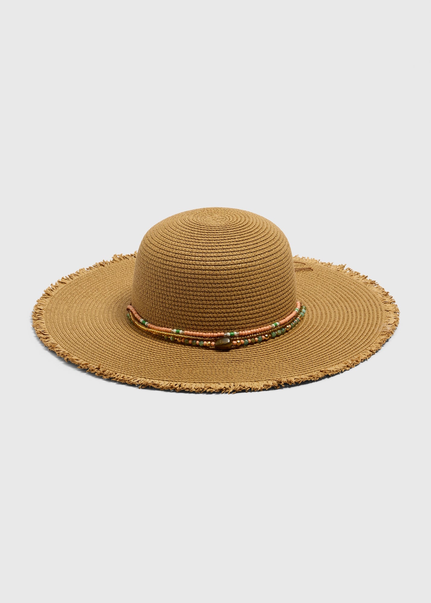 Vintage Wood Beaded Wide Brim Floppy Hat P1350320__48717.1780511829.JPG?c=2 main image 2