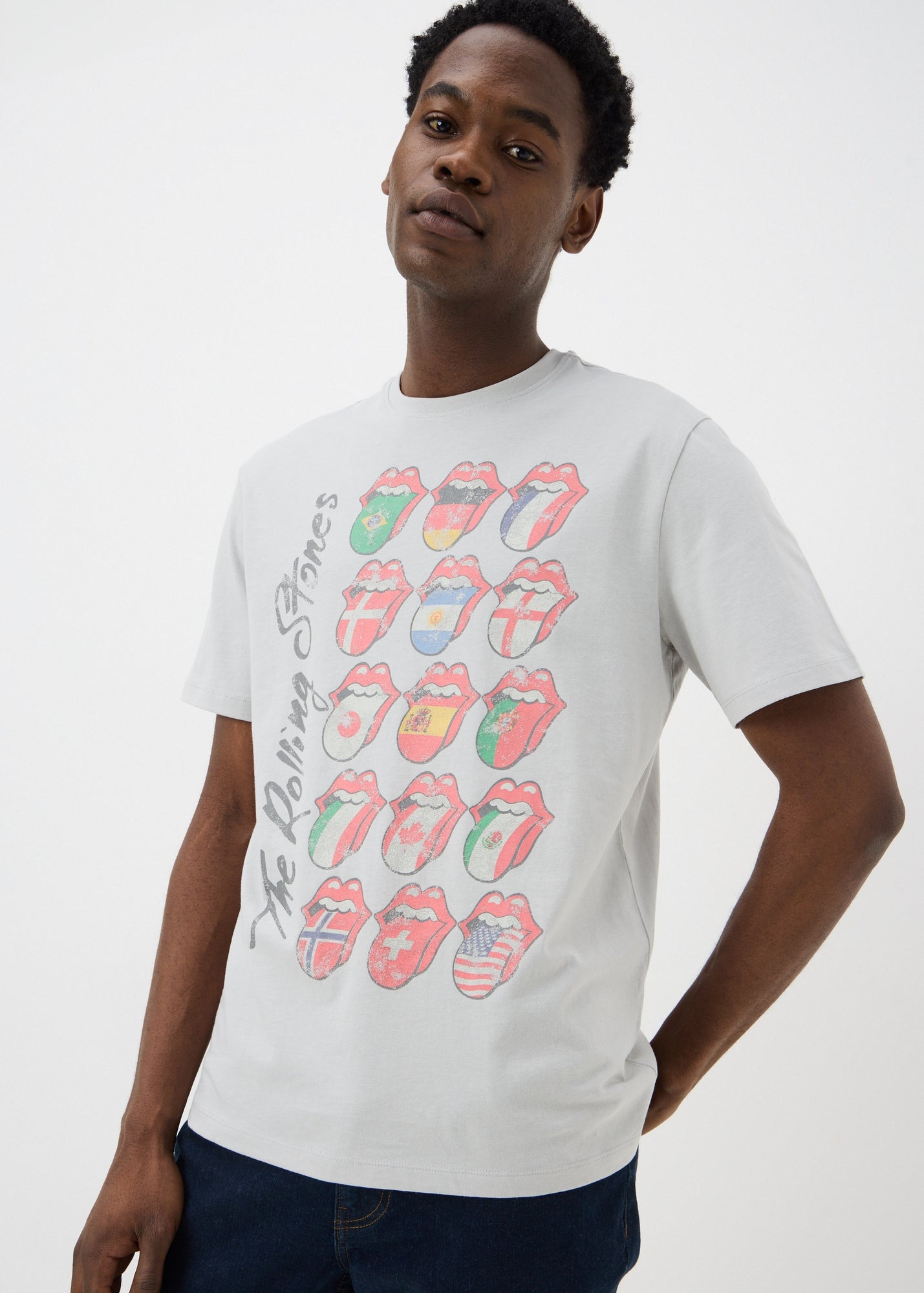 Grey Rolling Stones Band T-Shirt - S | Matalan