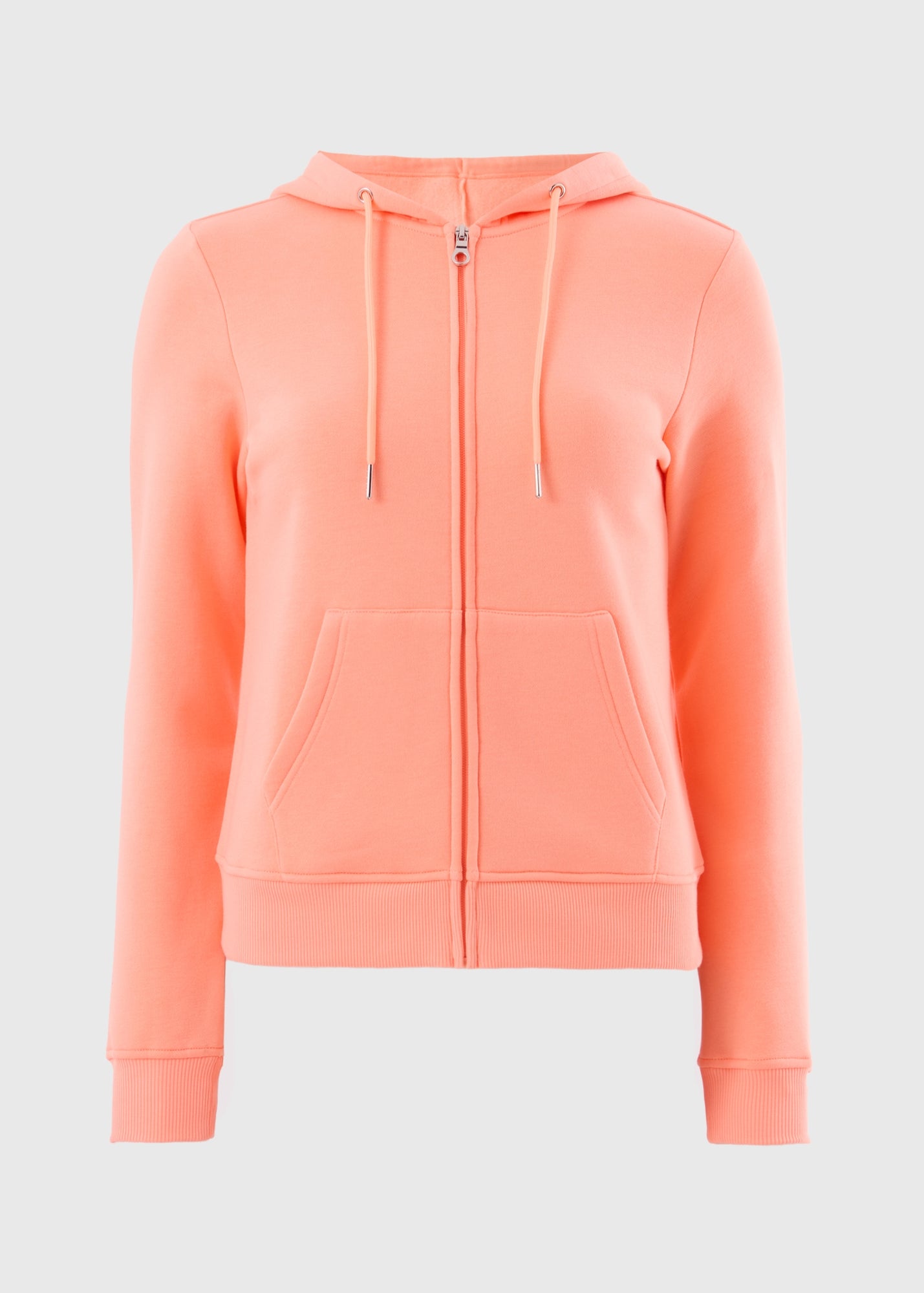 Neon Orange Zip Up Hoodie - S | Matalan
