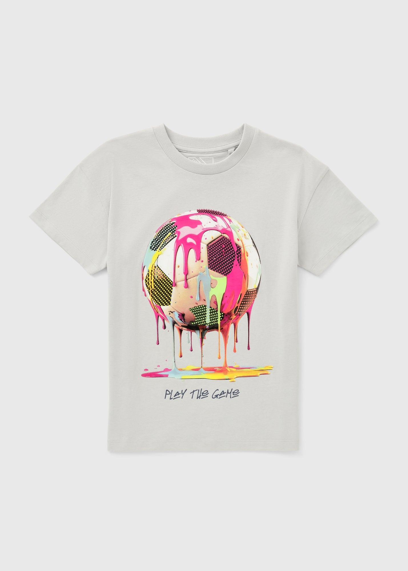 Boys Grey Drip Football T-Shirt (7-15yrs) - 7 Yrs | Matalan
