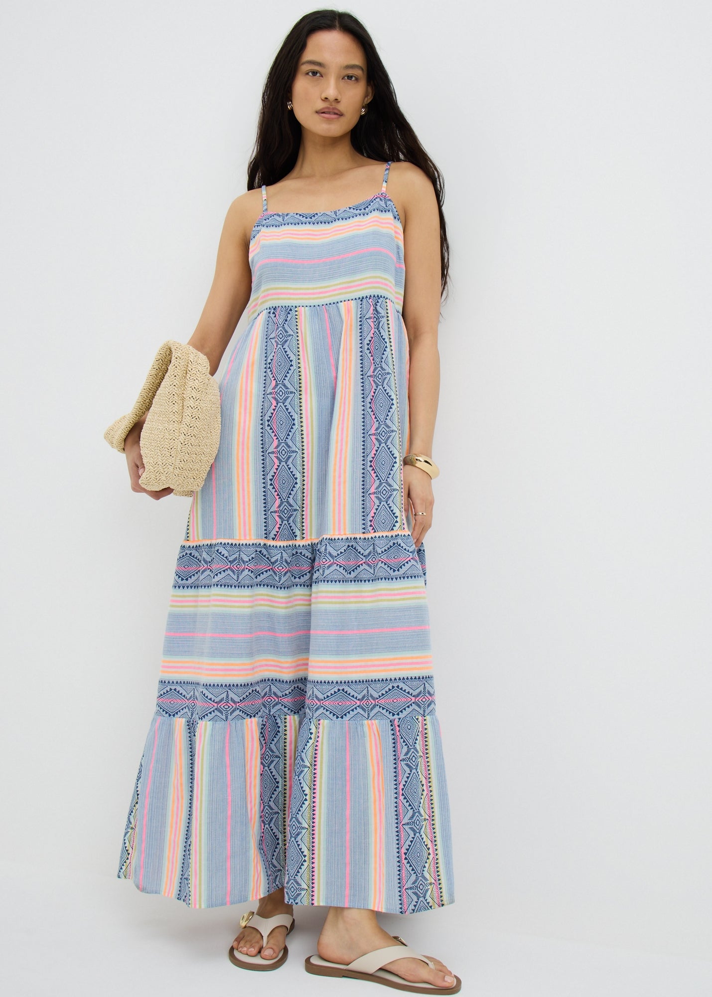 dresses for women beach wear Cloud Cream Maxi Hawaiian Dress for Summer Style main image 0