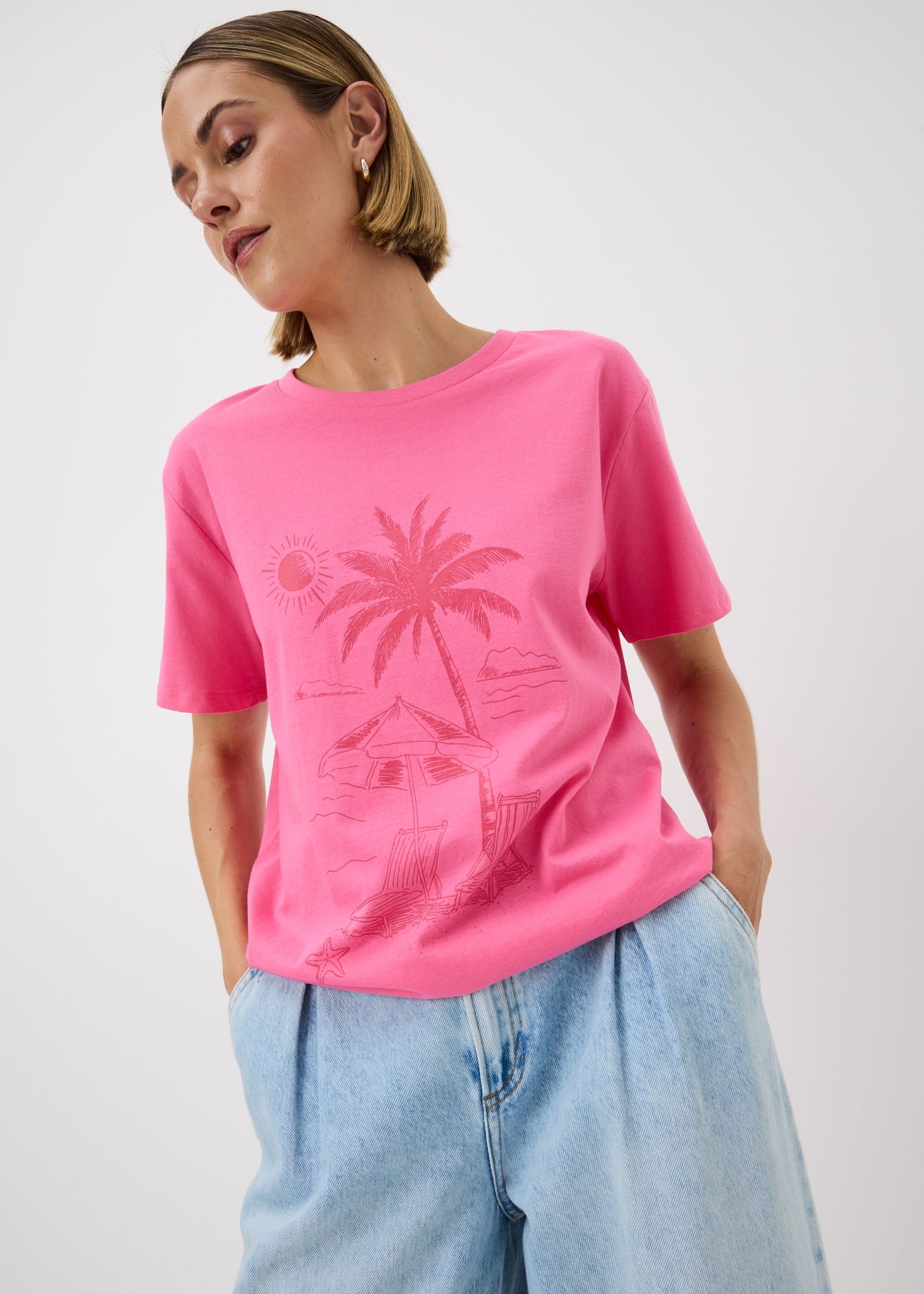 Pink Costa Rica Graphic T-Shirt - S | Matalan