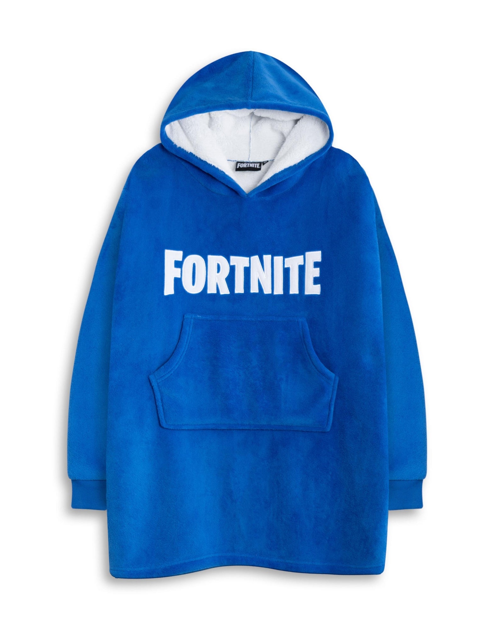Veste Matelassée Fortnite Garçon 12-13 Ans - Camouflage Bleu - Capuche (déchirure Visible)