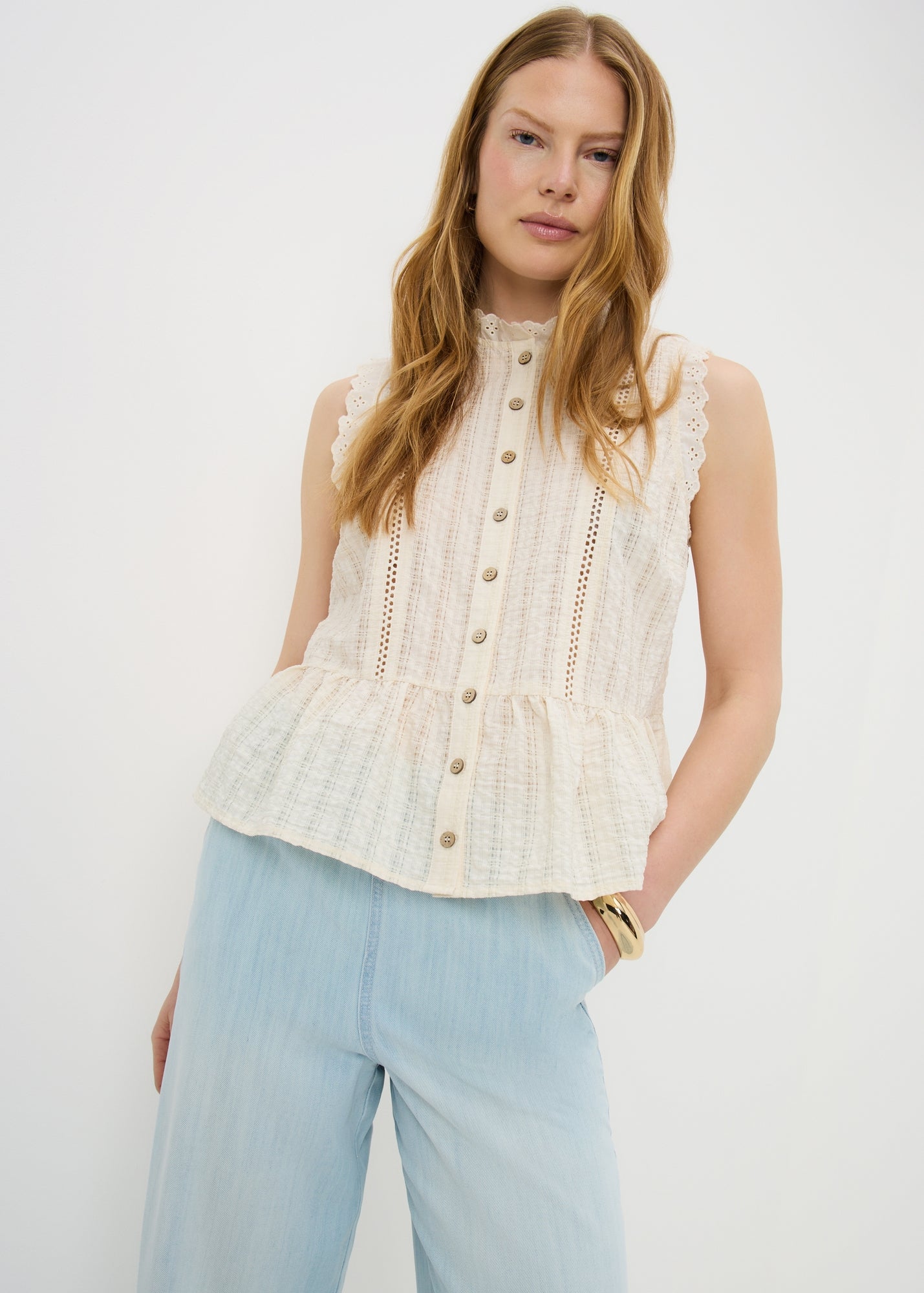 thetoe korinthos Sleeveless Peplum thetoe Korinthos Sleeveless
