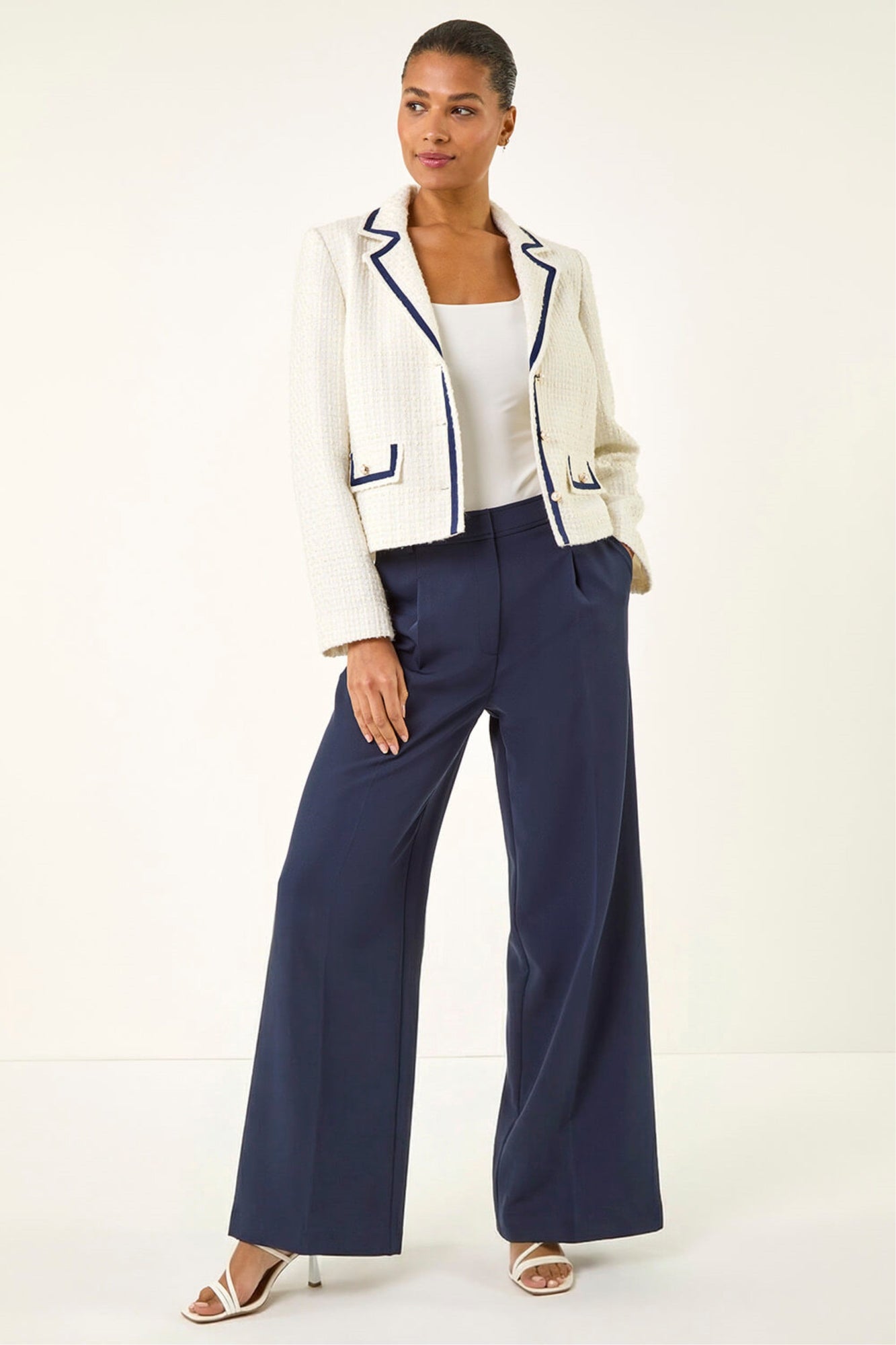Roman White Crochet Lace Jacket - 10 | Matalan