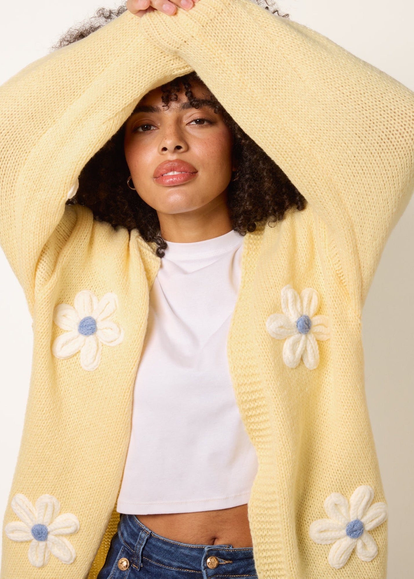 Blue Vanilla Yellow Daisy Cardigan - S/M | Matalan