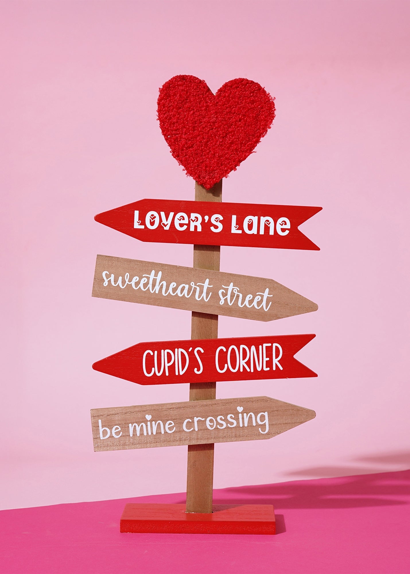 The Seasonal Gift Co. Love Is Sweet Red & Brown Love Signpost - One ...
