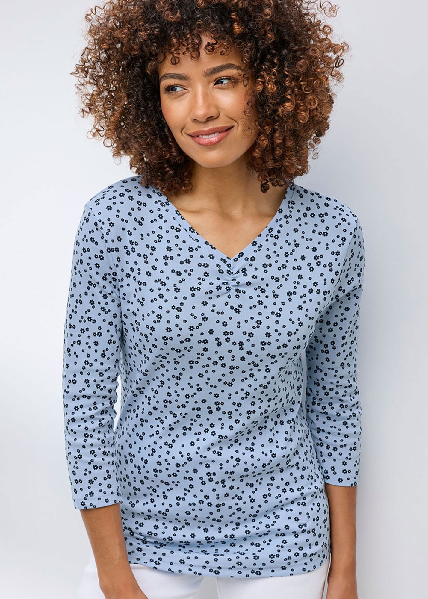 Cotton Traders Orchid Pink Wrinkle Free 3/4 Sleeve Button Detail Cotton Traders Orchid Pink Wrinkle Free 3/4 Sleeve Button Detail