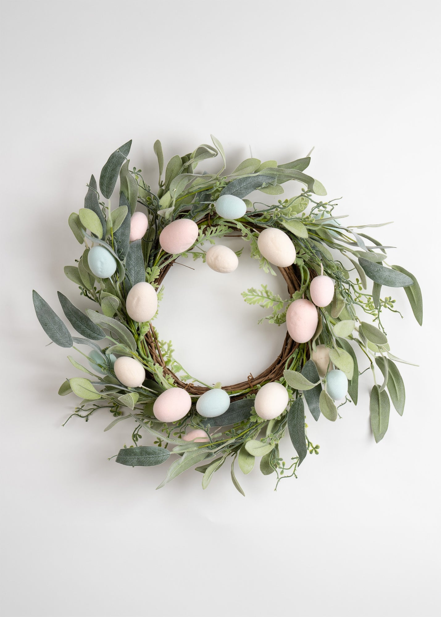 Scottish Everlastings Green Easter Pastels Egg Wreath (40cm) - One Size ...