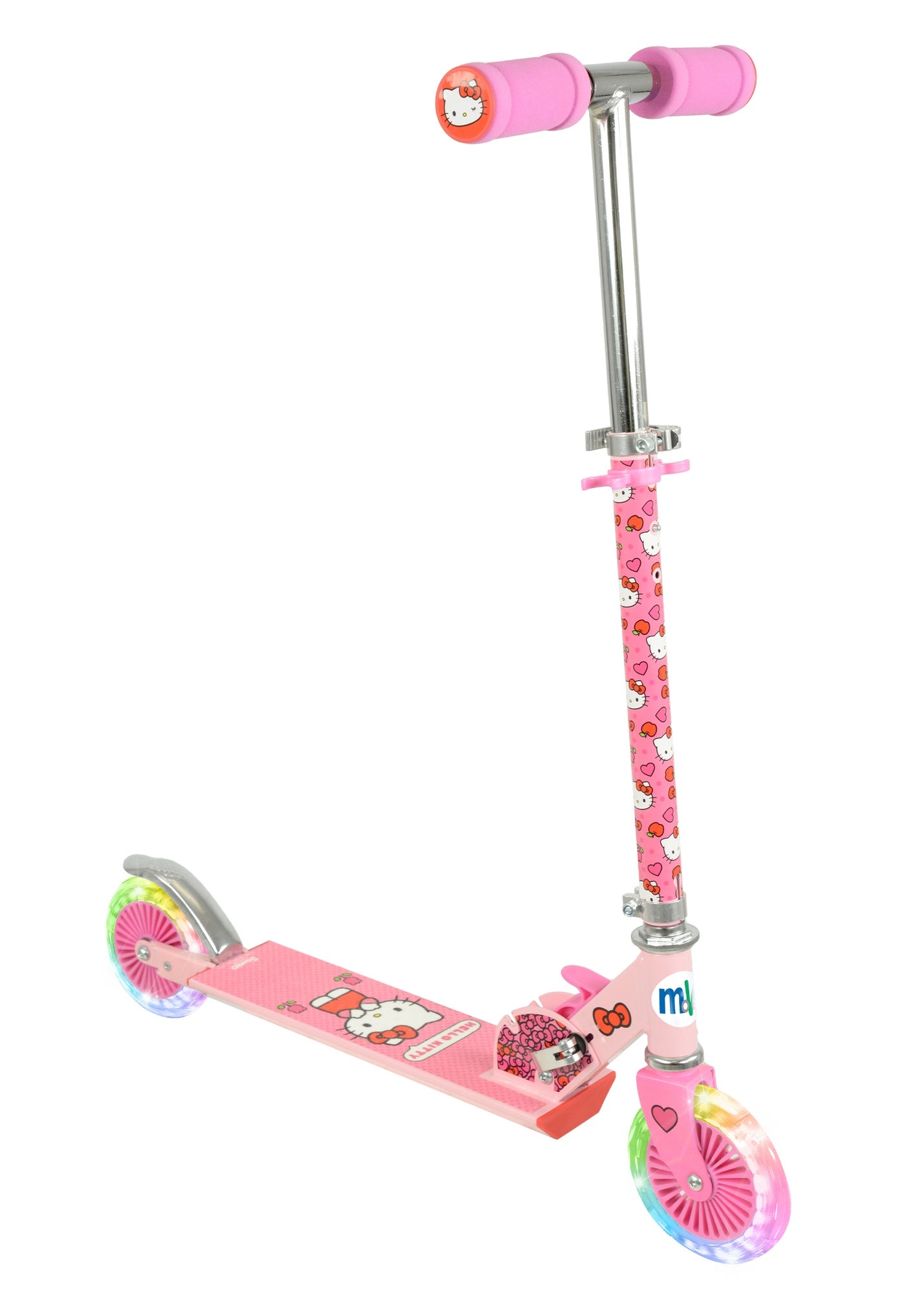 Hello Kitty Pink Folding Inline Scooter with Light Up Wheels - One