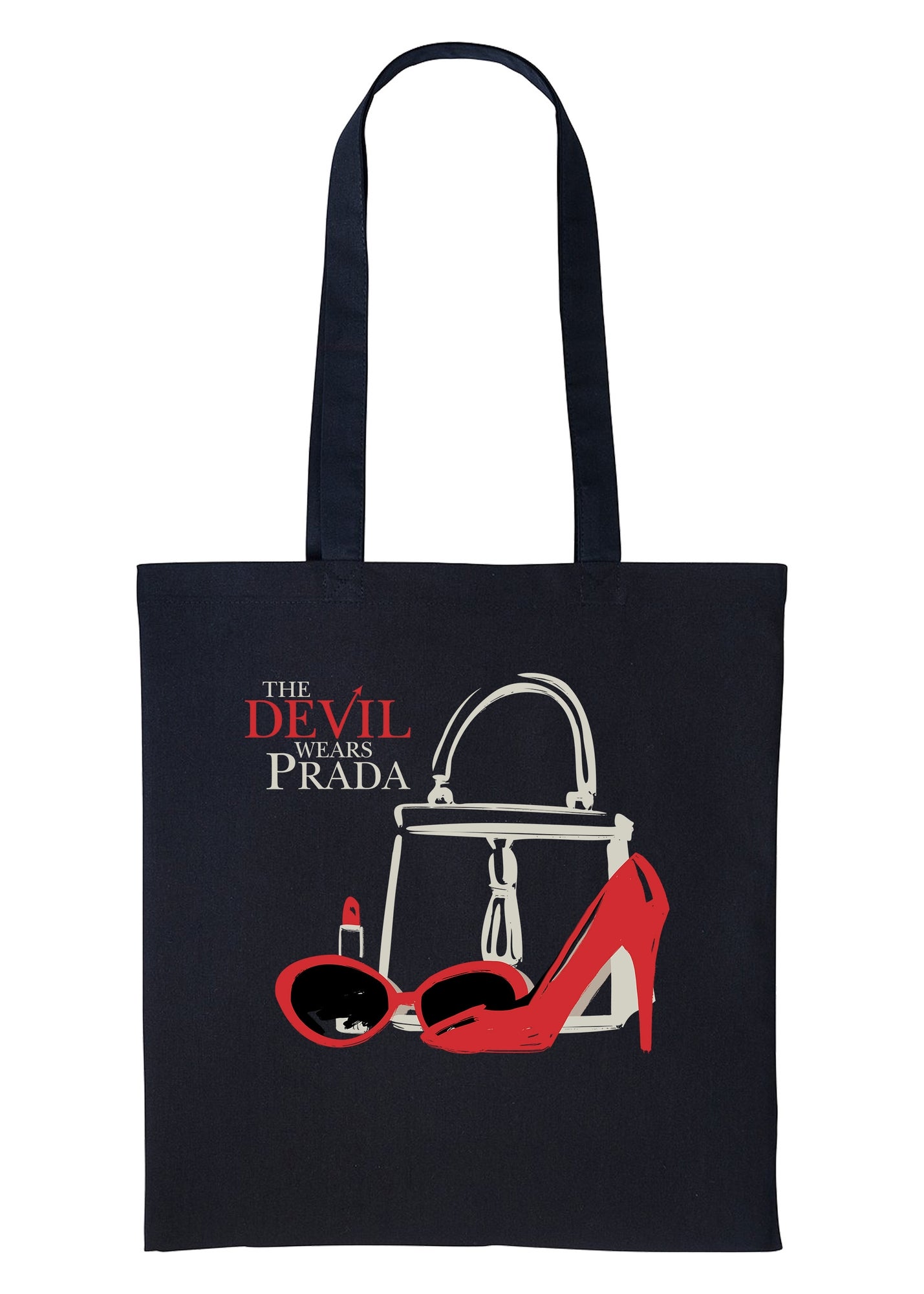 Spiral Galaxy Devil Wears Prada Icons Black Graphic Adult Tote Bag