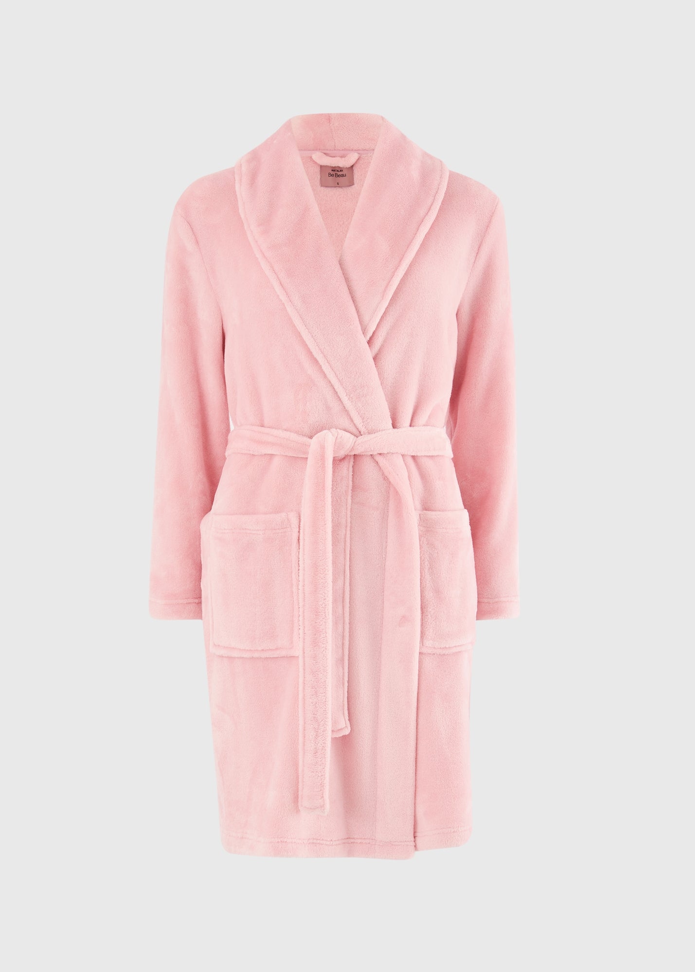 long pink fluffy dressing gown Chiffon Dressing Gown with Marabou Trim in Baby Pink