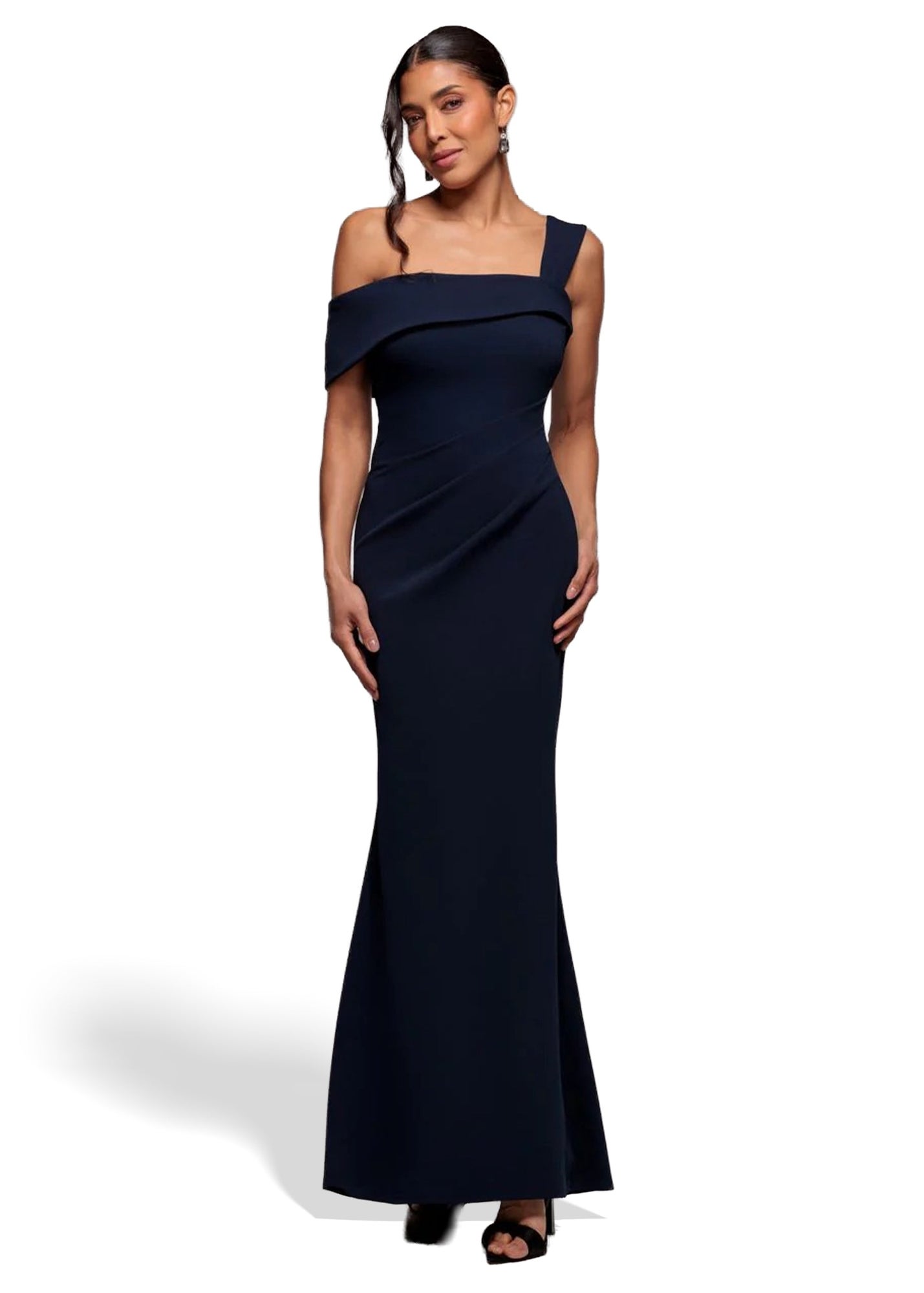 strapless open back dress Hepburn One-Shoulder Pleated Maxi Dress main image 0
