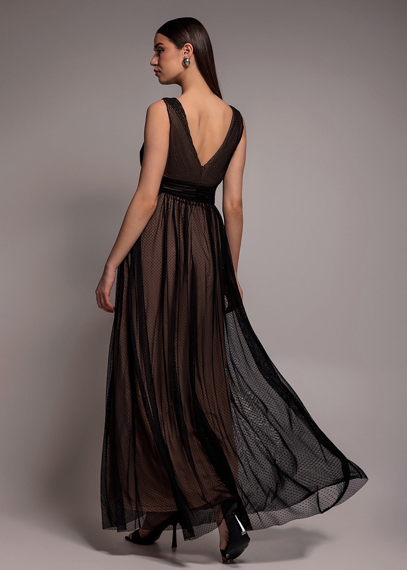 black dobby mesh dress CurveWow High Neck Dobby Mesh Mini Dress Black Curvewow