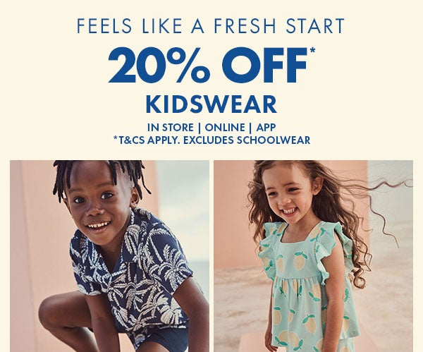20% Off*  Kidswear