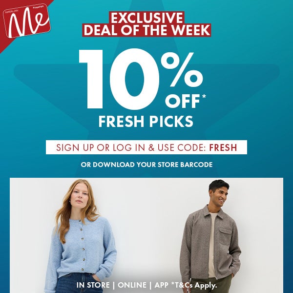 10% Off* Fresh Picks with Matalan Me