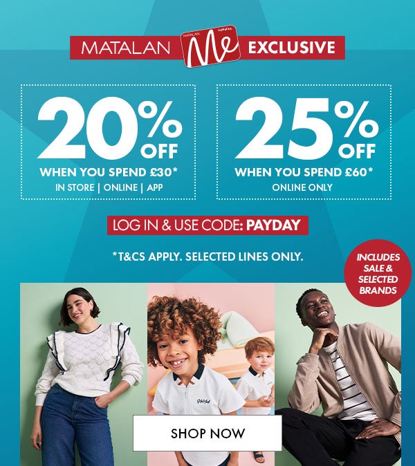 Matalan Me Exclusive Deal of the Week