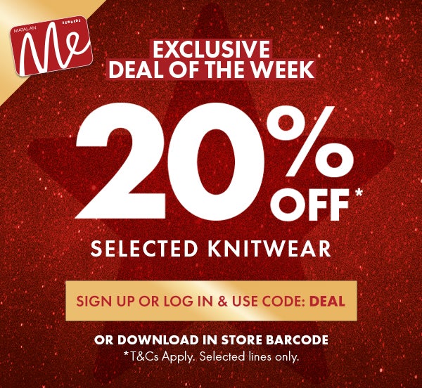 20% Off* Selected Knitwear with Matalan Me