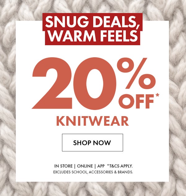 20% Off Knitwear