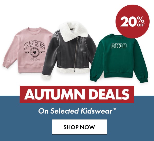 20% Off Selected Kidswear