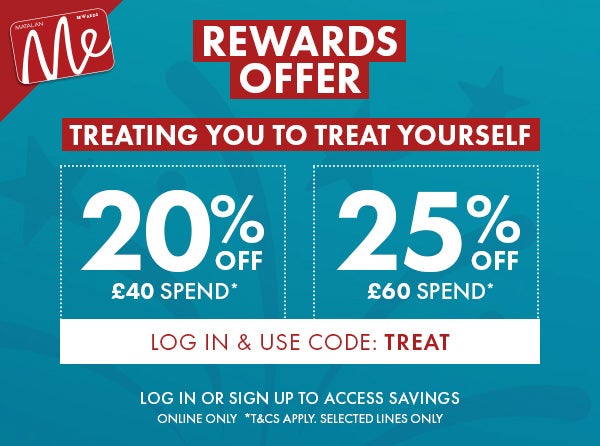 20% Off £40 Spend & 25% Off £60 Spend