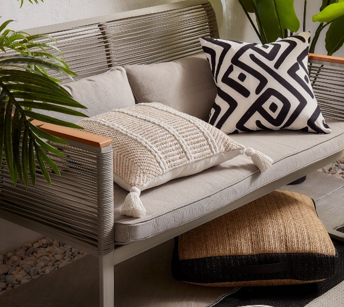 Make it comfy with outdoor cushions