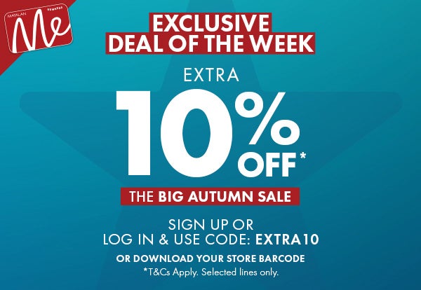 Extra 10% Off The Big Autumn Sale