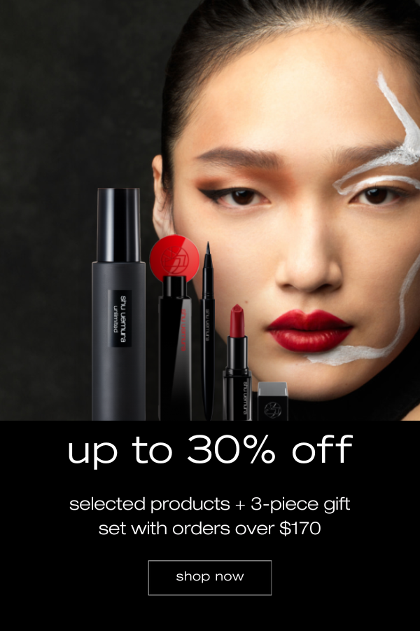 up to 30% off selected products + 3-piece gift set with orders over $170. shop now.