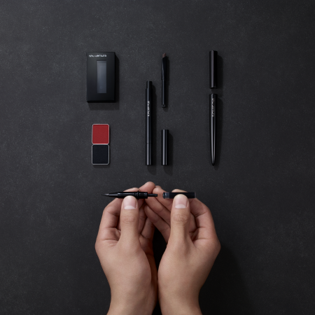 customising shu uemura makeup tools with hands