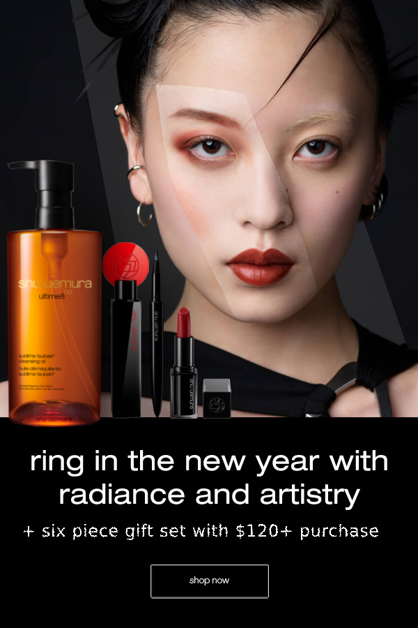 ring in the new year with radiance and artistry. + six piece gift set with $120+ purchase. shop now.