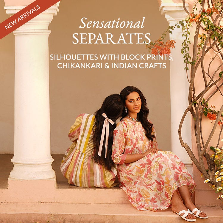 Sensational Separates silhouettes with block prints, chikankari and indian crafts
